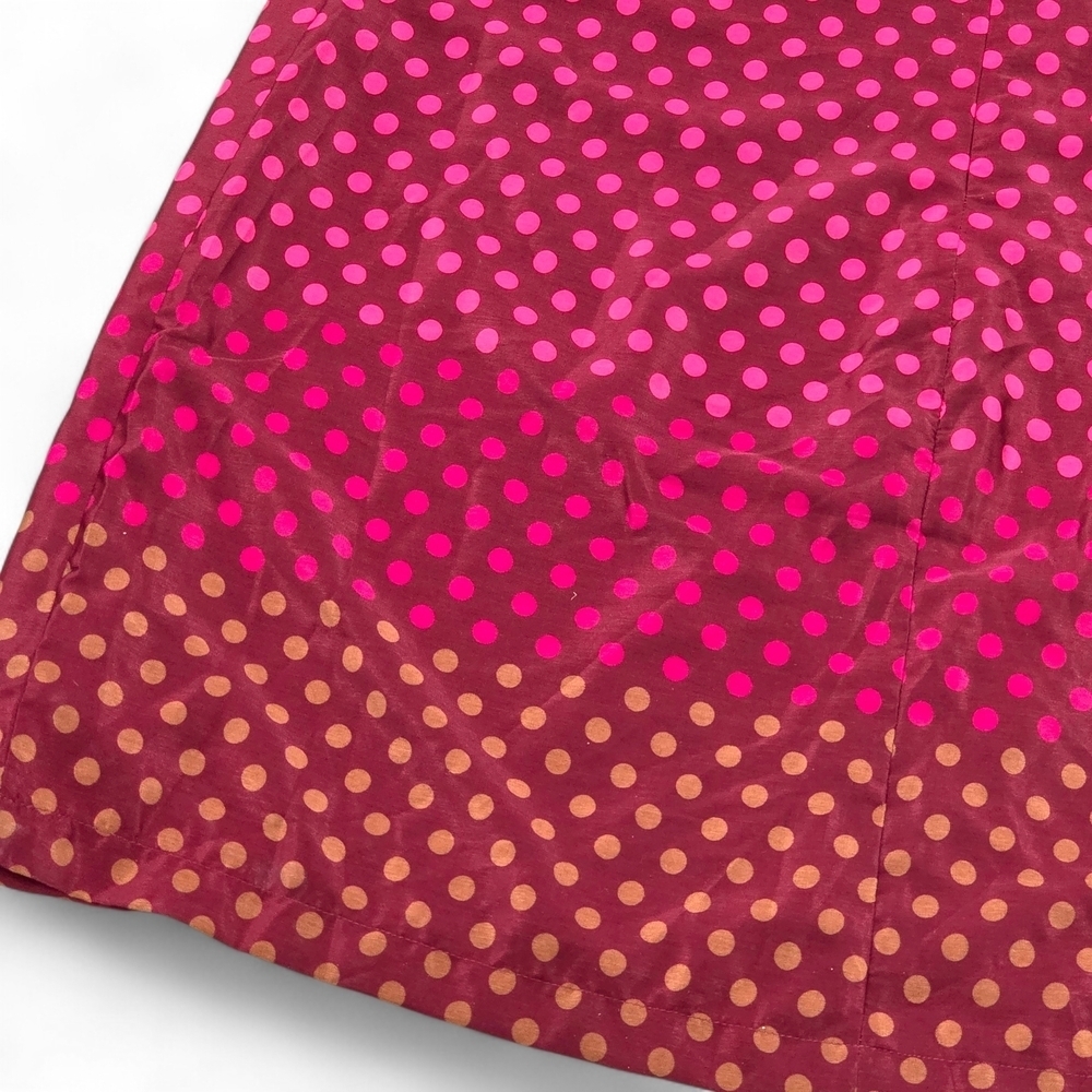 Old Navy Maroon, Brown, Pink Polka Dot Dress 3/4 Sleeves Valentine's Size XL NWT - Picture 6 of 11